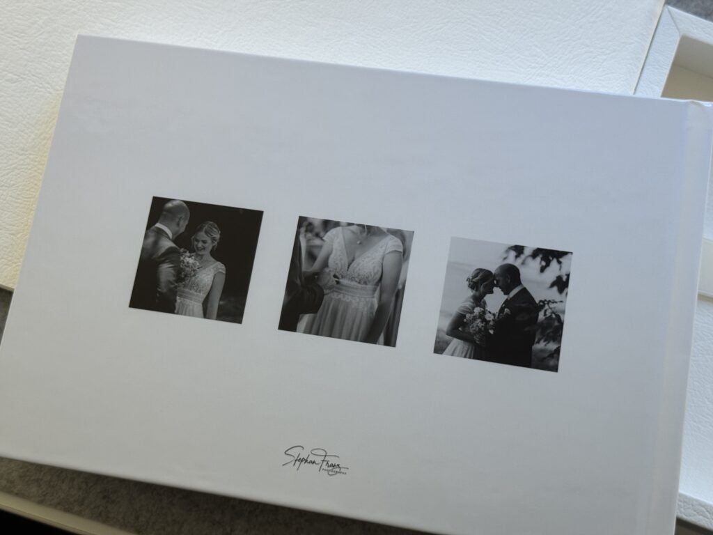 Saal Digital Fotobuch Cover mit Hochzeitsfotos – Erfahrungsbericht Stephan Franz Photography